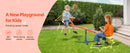 SucceBuy Kids Seesaw 100Lbs Per Seat Sit & Spin Teetertotter with 3 Support Legs for Children Outdoor Playground Equipment