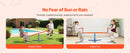 SucceBuy Kids Seesaw 100Lbs Per Seat Sit & Spin Teetertotter with 3 Support Legs for Children Outdoor Playground Equipment