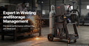 SucceBuy Welding Cart 3-Tier Welder Cart with Swivel Wheels Safety Chains Rolling Tank Storage for Plasma Cutter Welding Machine
