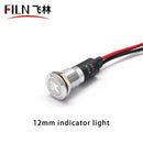 14MM IP67 Airbag Warning Symbol Indicator Light White