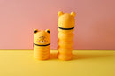 Leopard Telescopic Pop Up Silicone Pen Holder Pencil Cases