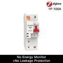 ZigBee Smart Circuit Breaker 100A IoT Air Switch Overload Short Circuit Surge Protection Hub Required