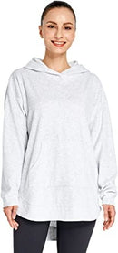 Max Allie Women's Soft Fleece Hoodie Casual Long Sleeve Solid Lightweight Velvet Pullover Pocket Front Loose Sweatshirt