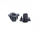 Black-Plated Zinc Four-Prong Nuts