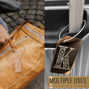 Initial Stainless Steel Luggage Tags (Rose Gold)