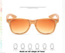 Retro Inspired Wood Print Artistic Fashion Classic Horn Rimmed Sunglasses with Multi-color