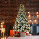 6ft Flocking Tied Light Christmas Tree