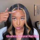 Tuneful Skunk Stripe Body Wave Wigs 13x4 5x5 HD Lace Human Hair