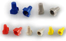 WAHSURE 50 PCS WINGED WIRE NUTS EASY TWIST-ON ELECTRICAL WIRE CONNECTORS,SPRING INSERT RIBBED CAP22-6 AWG , HOUSEHOLD PURPOSE SET