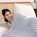 Grey Chunky Weighted Blanket