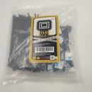 WAHSURE 自粘式扎带底座带 6 英寸黑色尼龙扎带 DIY 组合套件（100+100 件装）0.75x0.75 英寸方形底座，适用于家庭、办公室