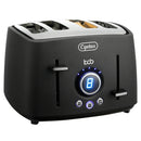 Cyetus 4 Slice Toaster LED 9-Shade Settings Retro Stainless Steel 1600W