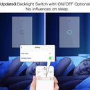 WiFi Smart Light Wall Glass Touch RF433 Switches No Neutral Wiring Single Pole 95-130V