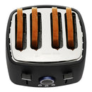 Cyetus 4 Slice Toaster LED 9-Shade Settings Retro Stainless Steel 1600W