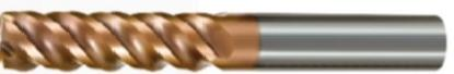 High helix angle 4 flutes square end mills