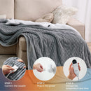 Bedsure Heated Blanket Electric Soft Ribbed Fleece Throw