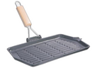 PRE-SEASONED CAST IRON  |  STEAK BBQ NON-STICK FRYING GRILL PAN
