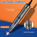 35000RPM Nail Drill Machine Rechargeable Portable Electric Nail Polishing Machine With Milling Cutter Nail Tools for Manicure