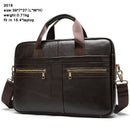 WESTAL Bag men's Genuine Leather briefcase Male man laptop bag natural Leather for men Messenger bags men's briefcases 2019