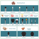 Jessup Pro Makeup Brushes Set 15pcs Cosmetic Make up Powder Foundation Eyeshadow Eyeliner Lip Black T092