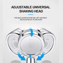 ZhangJi Bathroom Double Panel Shower Head Spiral Water Flow with One Key Stop  Turbocharged Propeller Driven Water Saving Shower