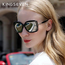 KINGSEVEN 优雅年轻女士眼镜偏光太阳镜渐变镜片反光镜面蝶形款 N7215