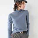 SuyaDream Woman Solid Wool Sweaters 100%Wool Turtleneck Plain Pullovers 2021 Fall Winter Bottoming Shirts Knitwear