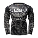 MMA T shirt Mens Rashguard Jiu Jitsu Bjj T shirt Long Sleeve Fitness Muay Thai Boxing Sport Sweater Mma Rashguard Boxing Jersey