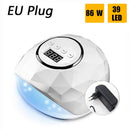 2020款 86W 紫外线LED美甲灯，带39颗LED灯珠，快速烘干，适用于所有凝胶甲油的固化灯