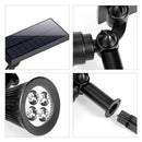 T-SUNRISE Solar Spotlight Outdoor Landscape Lights Waterproof Security Garden Lamp Adjustable for Patio Yard Garden Blue Color
