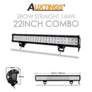 Auxtings 12'' 22'' 20inch 12V 24V offroad led light bar Spot Flood Combo 20'' 126W led Work Light for Jeep Car 4WD Truck SUV ATV