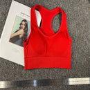 无缝健身女士瑜伽服高弹力运动套装带胸垫运动文胸高腰运动紧身裤健身房