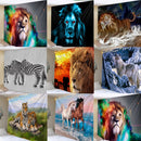 Zebra Lion Tapestry Wall Hanging Tribal Animal Sheets Wolf Tiger Horse Tapestry Home Decor Beach Mat