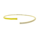 2020 summer new colorful jewelry open adjusted geometric cz Neon enamel geometric bar bangle for women