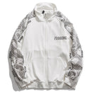 High Street Jacket Men Cashew Letter Print Reflective Windbreaker jacket Spring 2021 Patchwork Men's Bomber Jacket Couples
