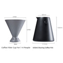 2021 New Design Household Hand Drip Coffee Set with Filter V60 Drip Brewing Device Ceramic Material 650ml Sharing Coffee Pot