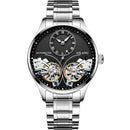 AILANG Genuine Brand Men's Double Tourbillon Luminous Direct-looking Mechanical Watch Automatic Watch Men's Watch   Hollow Movem