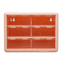 MINKYS Kawaii White/Pink 9 Grid ABS Drawer Desktop Organizer Desk Storage Box Free Sticker School Stationery Accessories