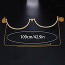 Stonefans Fashion Butterfly Chest Bracket Bra Chain Harness for Women Sexy Bikini Rhinestone Chest Chain Necklace Body Jewelry