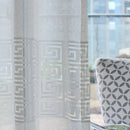 Modern White tulle curtains for living room bedroom geometric sheers curtain drapes for windows