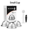 ICafilas意式浓缩咖啡胶囊 Nespresso Vertuoline & Vertuo不锈钢（G2）可再填充胶囊可重复使用过滤器