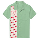 SISHION L-2XL  Men Shirt ST110 Short Sleeve Black Red Rockabilly Cotton Casual Bowling Shirts for Men camisa masculina