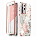 For Samsung Galaxy S21 Ultra Case 6.8" (2021) I-BLASON Cosmo Full-Body Glitter Marble Cover WITHOUT Built-in Screen Protector