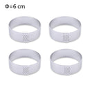 6 8 10 CM Stainless Steel Tart Mold Ring Tartlet Cake Mousse Molds Cookies Pastry Circle Cutter Pie Ring Perforated