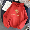 Genshin Impact Harajuku Cartoon Print Hoodie Women Loose Cute Long Sleeve Pullover Tops Harajuku Sweatshirt Tops vintage Clothes