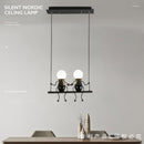 Creative Nordic Little Man Swing Pendant Light Modern Hanging Children&