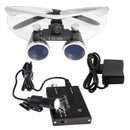 Dental Loupes Dental Magnifier Dental Lab Medical Loupes Magnification Binocular 2.5/3.5x420 Headlight Headlamp 5W Set Metal Box