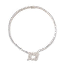 Uwin Name Necklace Brush Custom Double Layer Letters Pendant Welding Tennis Chain Iced OutPersonalised Gift Drop Shipping