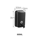 ROVOGO 500/800/1000Ml Black/Mirror Soap Dispenser Wall Mounted, Stainless Steel Bathroom Dispenser for Home Hotel