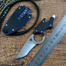 Y-START MK5002 Multifunctional Neck Utility Knife for Outdoor Camping EDC Hunting  Fixed D2 Blade with G10 Case Multi-Tools